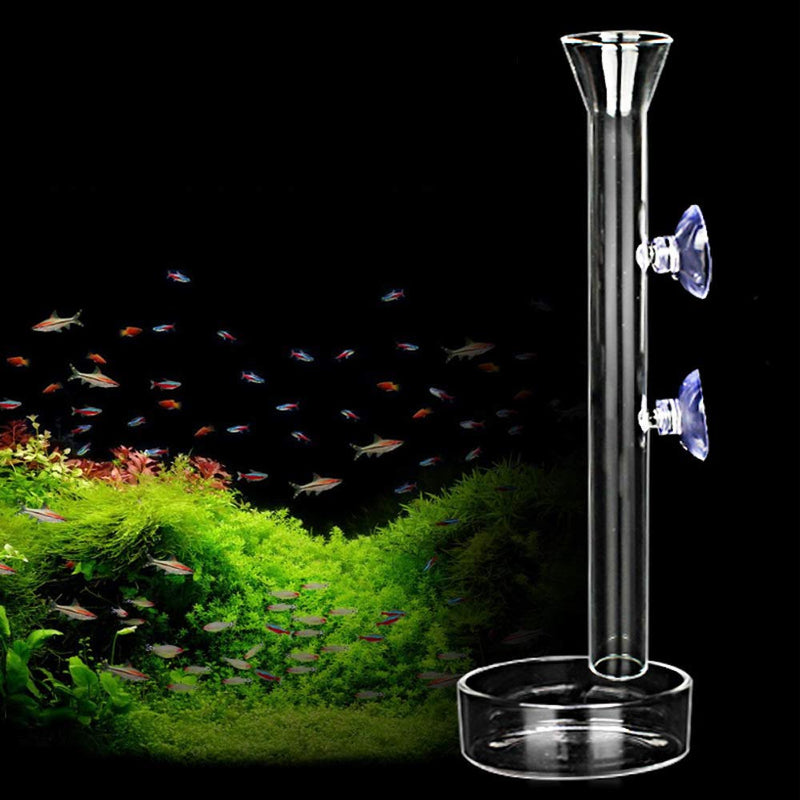 Shrimp Feeding Tube and Dish,Clear Crystal Glass Shrimp Feeder Tube Tray for Fish Tank Aquarium Shrimp 12“