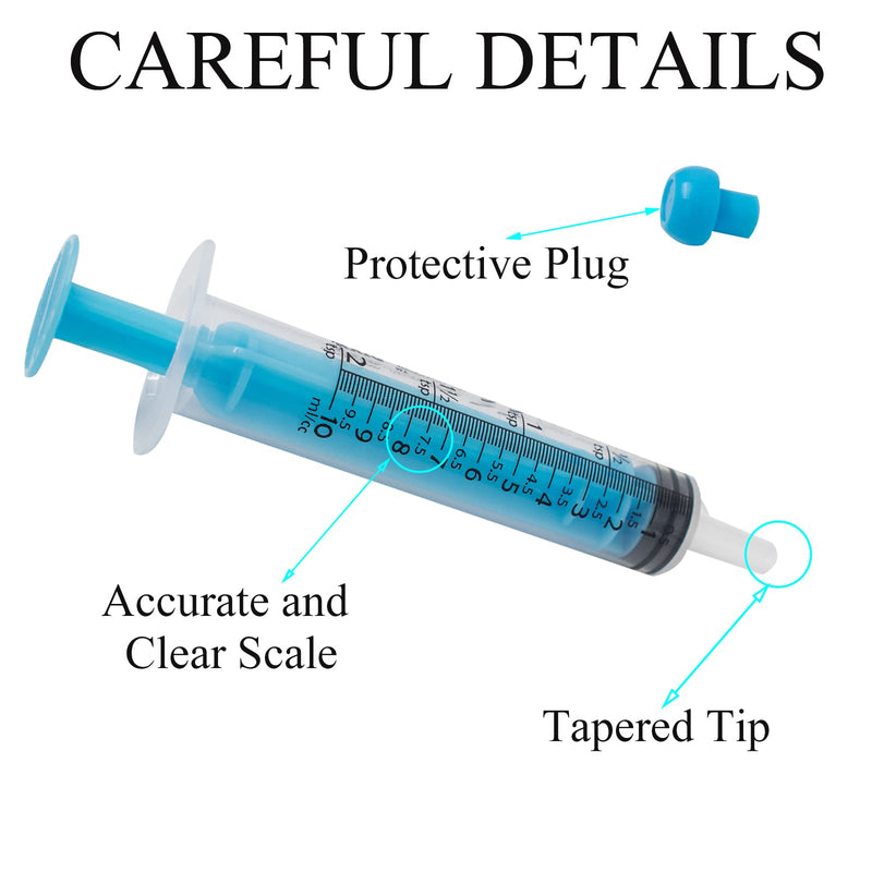 4Pcs Animal Syringe Feeder Chromatic Plastic Syringe Pet Feeding for Puppies, Cat, Rabbits and Other Baby Animals Measuring Tools for Scientific Labs, Oil or Glue Applicator (10ml) - PawsPlanet Australia