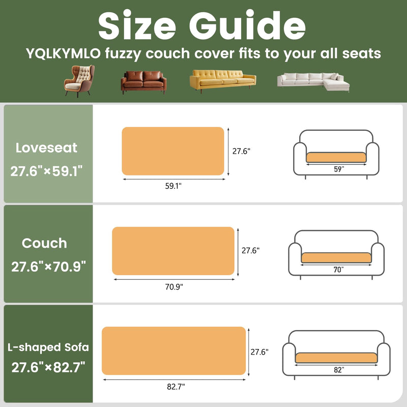Pet Couch Cover Dogs Washable, Cozy Sofa Cover Protector, Non Slip Dog Bed Mat Covers for 3 Cushion Couches Sofas Pet Friendly, Cream White Plaid, 27.6"×82.7" 27.6"×82.7" - PawsPlanet Australia