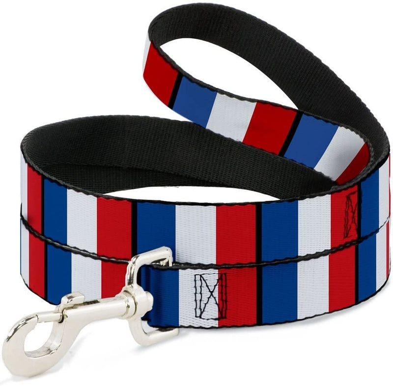 Buckle-Down Pet Leash - France Flags - 6 Feet Long - 1" Wide - PawsPlanet Australia