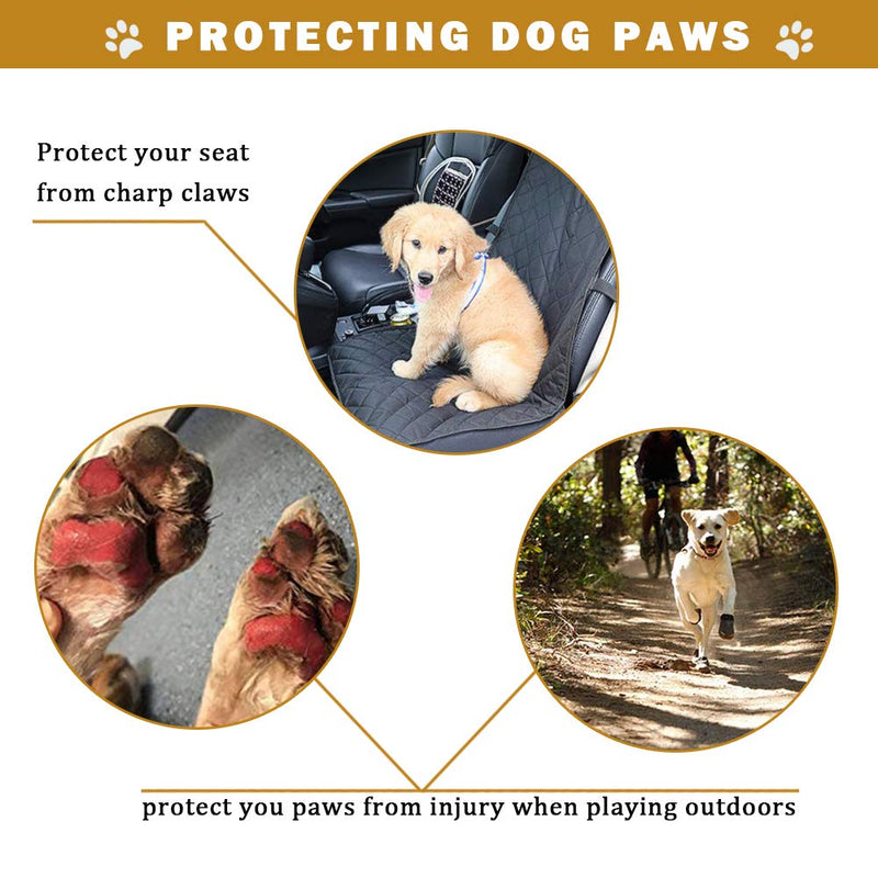 Waterproof Dog Boots, Dog Outdoor Shoes for Medium to Large Dogs with Two Reflective Fastening Straps and Rugged Anti-Slip Sole (2.95" x 2.52",Black 4PCS). Size 6: (2.95"x2.76")(L*W) for 52-65 lbs Black - PawsPlanet Australia