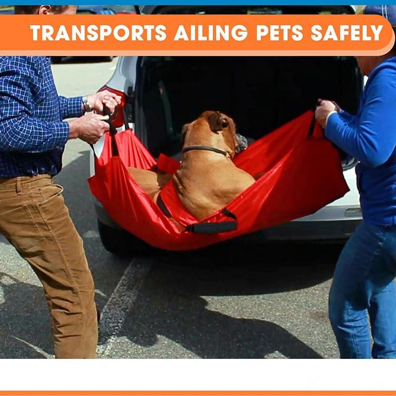 Transport Stretcher for Dogs | Emergency Animal Carrier with Safety Strap | 250 Pound Weight Limit | Pet Stretcher Size: 47 L X 29 W inches Pet Carrier (Blue) - PawsPlanet Australia