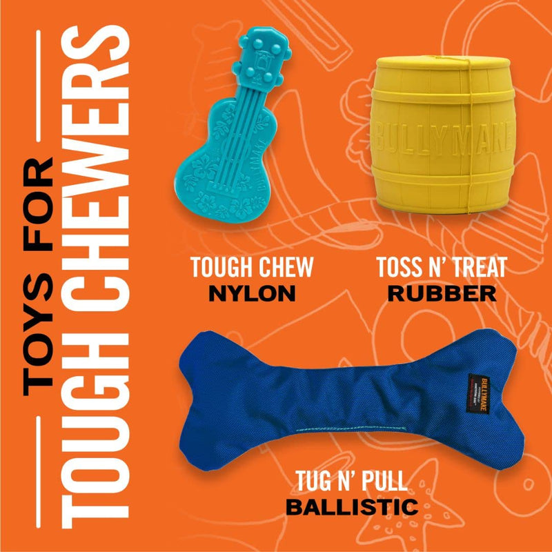 BULLYMAKE Nylon Steak Chew Toy For Dogs | Durable Dog Toy for Aggressive Chewers | Made in USA - PawsPlanet Australia