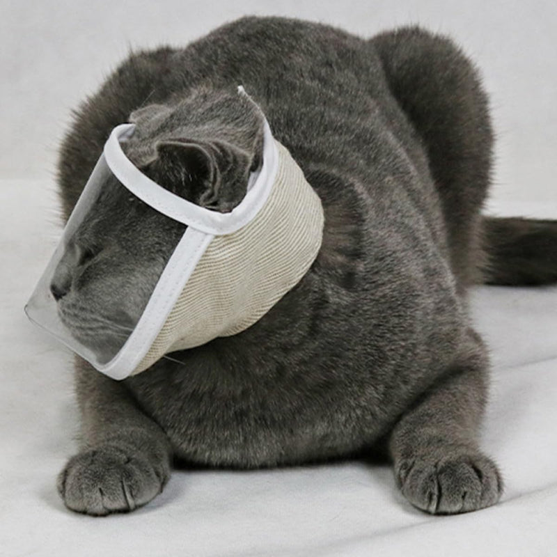 ULTECHNOVO Cat Face Mask made of Polyester. Practical and gentle cat protection against bites for home use and injections.