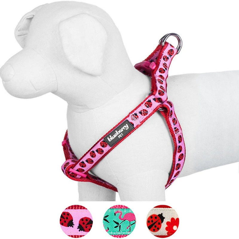 Blueberry Pet Essentials 2 Patterns Step-in Ladybug Designer Dog Harness, Chest Girth 20" - 26", Medium, Adjustable Harnesses for Dogs - PawsPlanet Australia