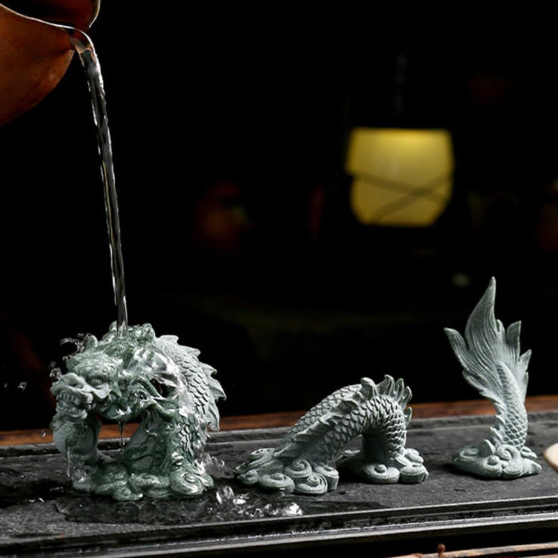 POPETPOP Aquarium Dragon Statue Chinese Dragon Decor: Aquarium Decorations Resin Aquarium Ornaments Fish Tank Statue for Home Office Tabletop Decor - PawsPlanet Australia