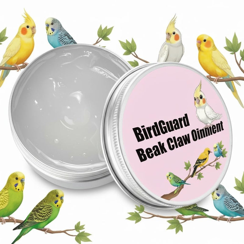 KR. LIF Bird Beak Oil & Claw Balm, Budgie Ointment for Care Dry Beak & Flaky Skin Relief, Beak Conditioner & Feet Moisturizer for Budgies, Parakeets & Cockatiels, 2.5 oz