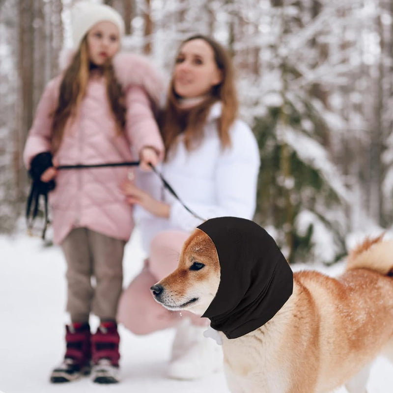 Ear Wraps for Dogs Snoods for Medium Dogs Ear Muffs for Noise Protection Pet Ear Covers to Relieve Anxiety from Thunder (Size M 20x15cm)