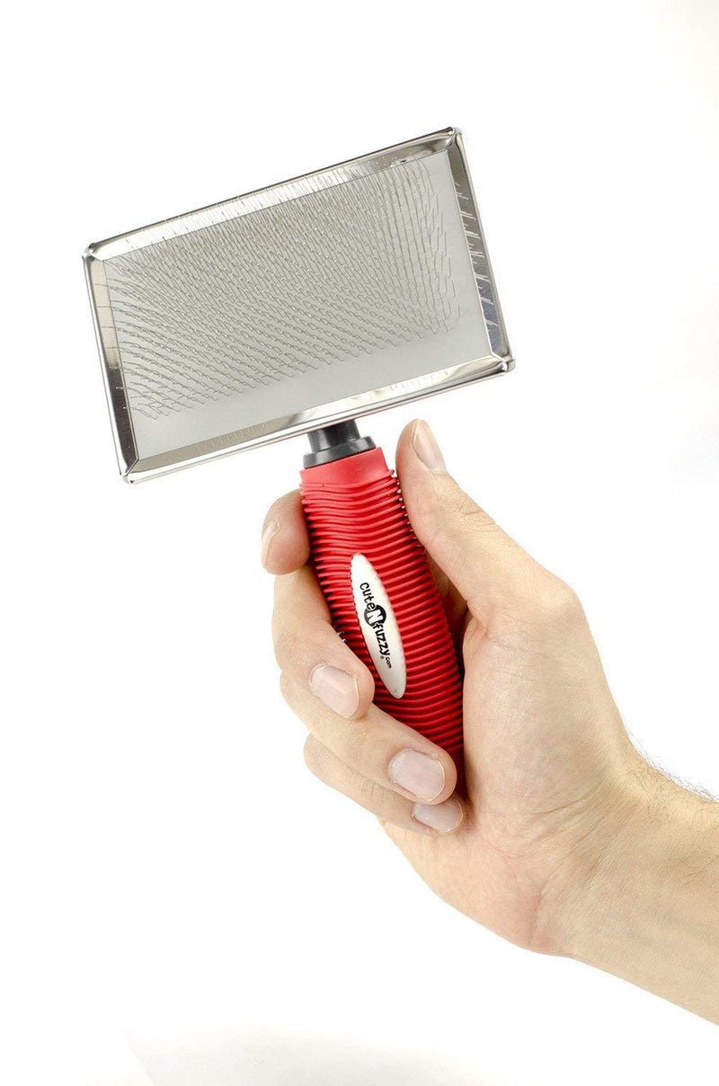 Premium Pet Slicker Brush for Cats & Dogs Shedding Tool, Grey, Small - PawsPlanet Australia