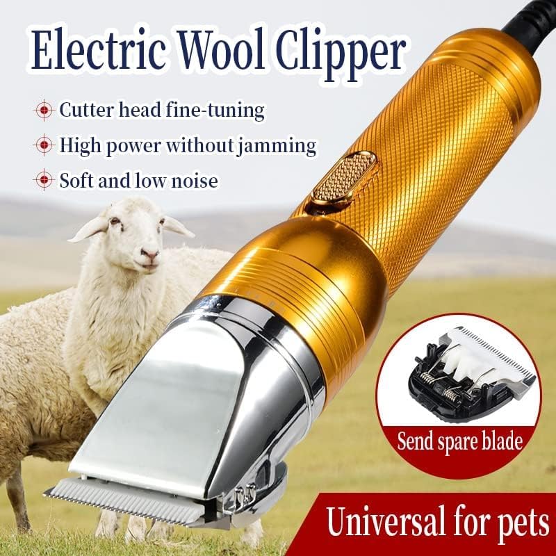Electric Professional Dog Grooming Clippers, Powerful Sheep Shears Pet Grooming Clippers for Heavy Duty Hair,Horses Cat Farm Livestock Fur Carpet Trimmers Shaver for Thick Coats - PawsPlanet Australia