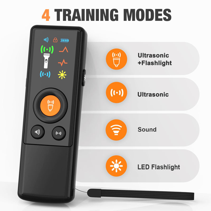 Ahbrother's Dog Bark Deterrent Device,2X Sonic Emitters 4 Modes Anti Barking Device for Own Or Neighbor's Dog, Safe & Effective Portable Ultrasonic Dog Bark Control Rechargeable Dog Barking Silencer - PawsPlanet Australia