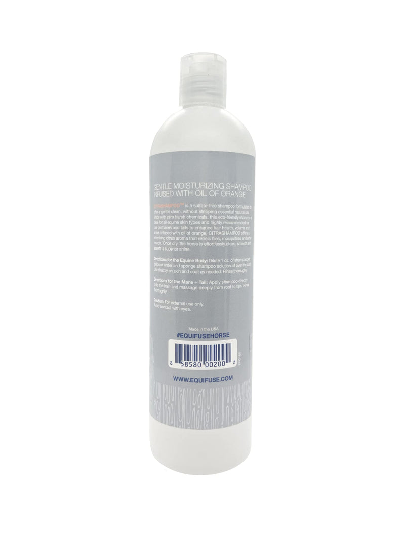 EquiFuse CitraShampoo Sulfate Free, Plant Based Foaming Horse Shampoo, Promotes Gentle Clean and Hair Health That Fights Dryness, and Dandruff | with Coconut Oil and Refreshing Citrus Scent, 16oz 16 Fl Oz (Pack of 1) - PawsPlanet Australia