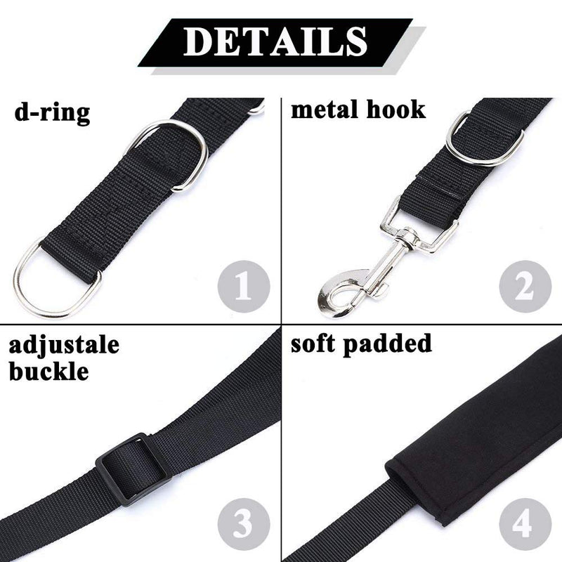 ASOCEA Adjustable Nylon Dog Grooming Belly Strap Leash Pet Bathing Restraint Band with D-Rings for Small Medium Dogs Cat Puppy Kitty Hair Cutting Washing Black - PawsPlanet Australia