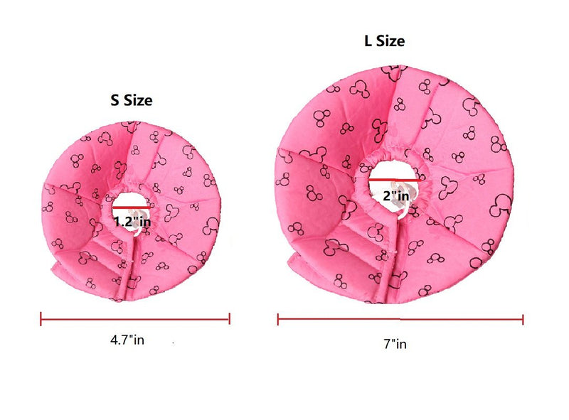 Hamster Rabbit Protection Cone Neck Recovery Collar - Small Animal Pets Elizabethan Collar Anti-Water Bite Sratch Risistant for Guinea Pig Mice Mouse Rats Ferret Squrrel (L, Pink) L - PawsPlanet Australia