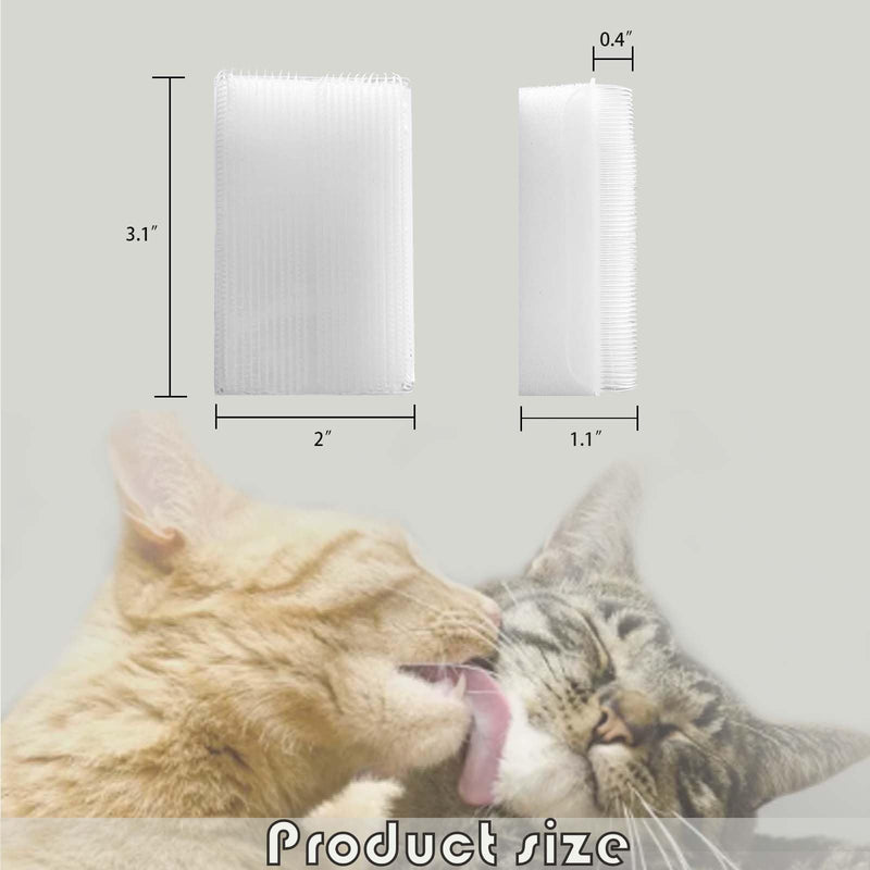 2PC Soft Cat Brush for Grooming - Gentle Cat Tongue Brush with 1300+ Barbed Serrations, Brushes for Sensitive Cats - Lightweight, gentle, Perfect for Daily Grooming & Enhancing Bonding white - PawsPlanet Australia