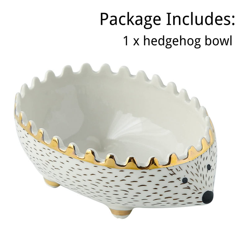 Hedgehog Bowl - Ceramic Small Animal Food Bowl Water Dish Feeder Chew Resistant Prevent Tipping for Hedgehog Hamster Sugar Glider Rat Gerbil Mice Small Animal Cage Accessories (Hedgehog Shape) Hedgehog Shape - PawsPlanet Australia