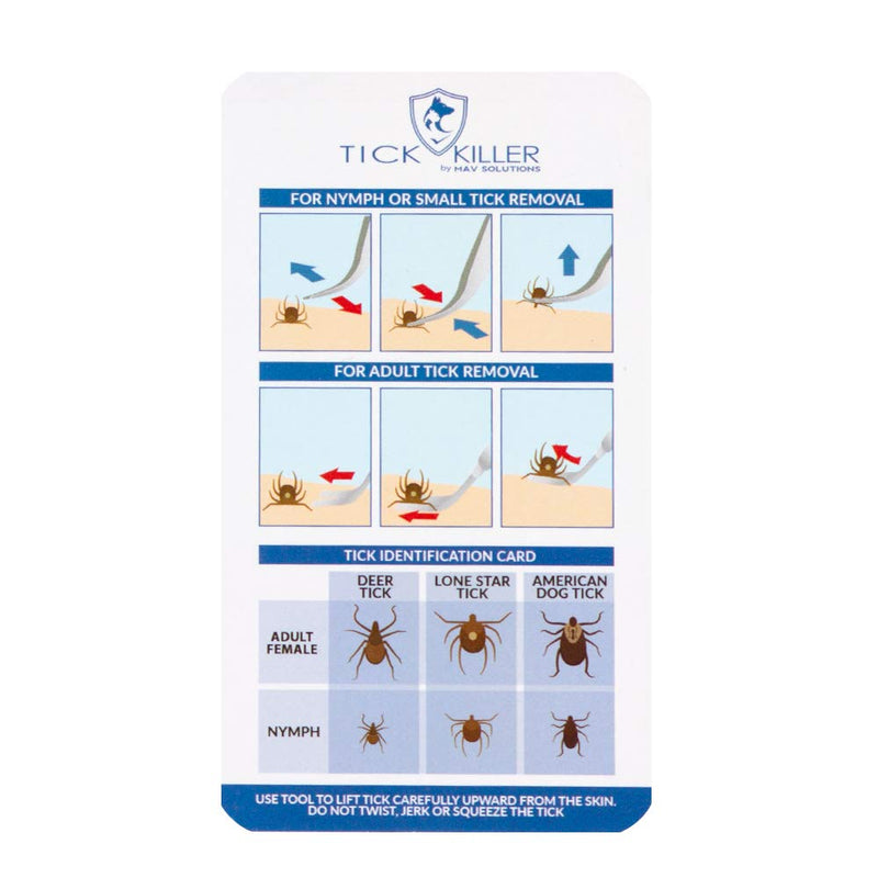 Platinum Tick Removal Tool Set, Stainless Steel Tick Remover Tweezers Kit, Protective Metal Case, Identification Card & Plastic Mini Bags - PawsPlanet Australia