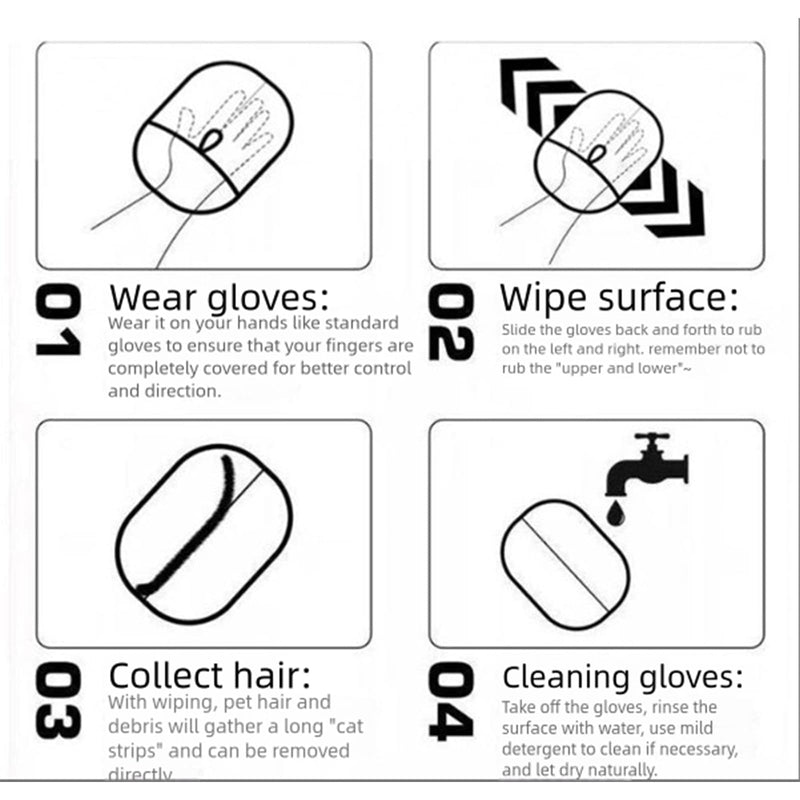 2-Pack Washable Pet Grooming Gloves – Electrostatic Deshedding Mitts for Dogs & Cats, Removes Fur from Furniture, Couches, Beds, Car Seats & Clothes – Reusable Cleaning Tool.. - PawsPlanet Australia