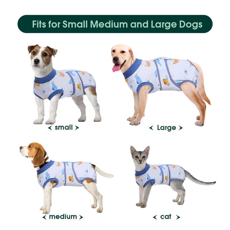 Kuoser Dog Surgery Recovery Suit, Dogs Recovery Suits Female Spay and Male Neuter for Post-Op Care, Soft Dog Onesie Surgery Cone alternative Prevent Licking, Boat XXL