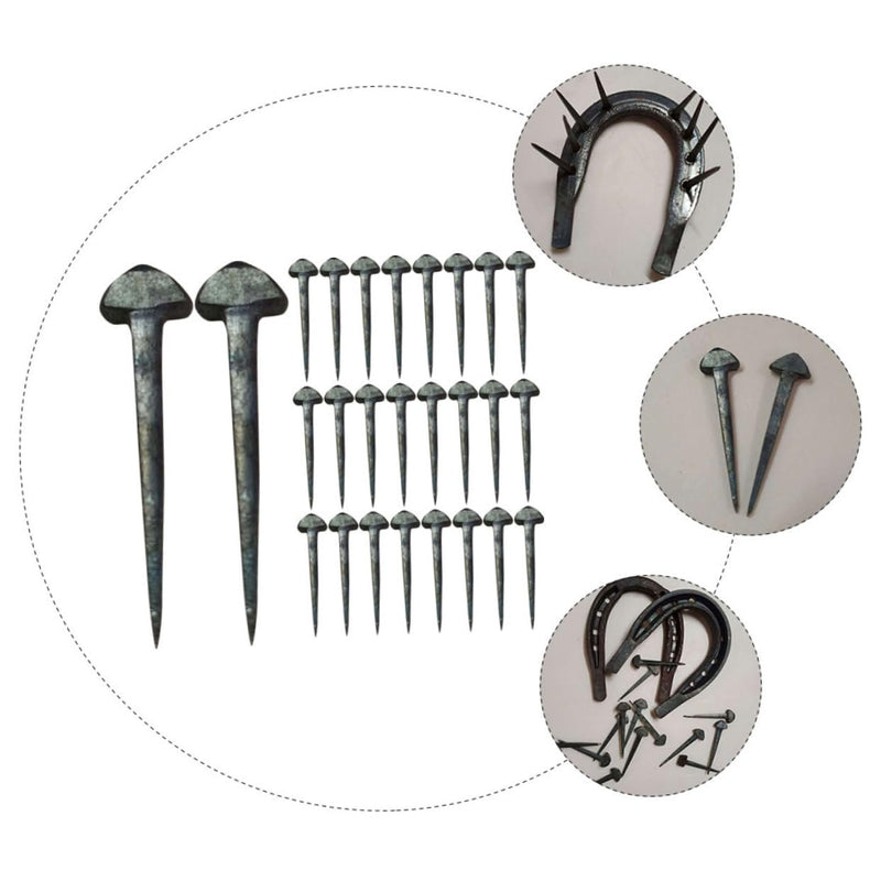 Horseshoe Nails 50 Pcs Iron Mini Hoof Nails 1.96In Lightweight Farrier Tools for Horseshoe Fixing and Horse Tack Repair Practical Equipment