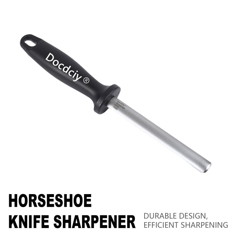 Farrier Hoof Knife Sharpener, Diamond Coated Honing Rod for Curved Blades, Fine 800 Grit Abrasive for Precise Edge Maintenance on Horse Hoof Trimming Tools