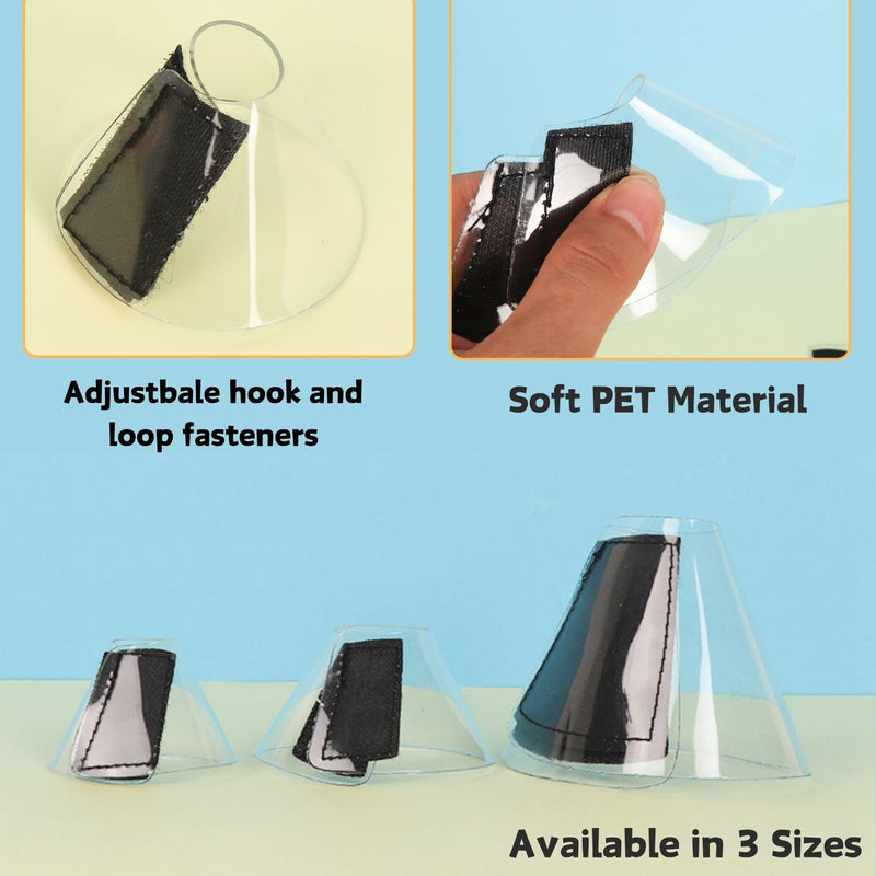 Sugar Glider Recovery Cone - Adjustable Protection Collar Soft Recovery Collar for Rat Bird Hamster Rabbit Guinea Pig After Surgery Wound Healing Elizabeth Neck E Collar for Small Animal (S (3-8cm)) S (3-8cm) - PawsPlanet Australia