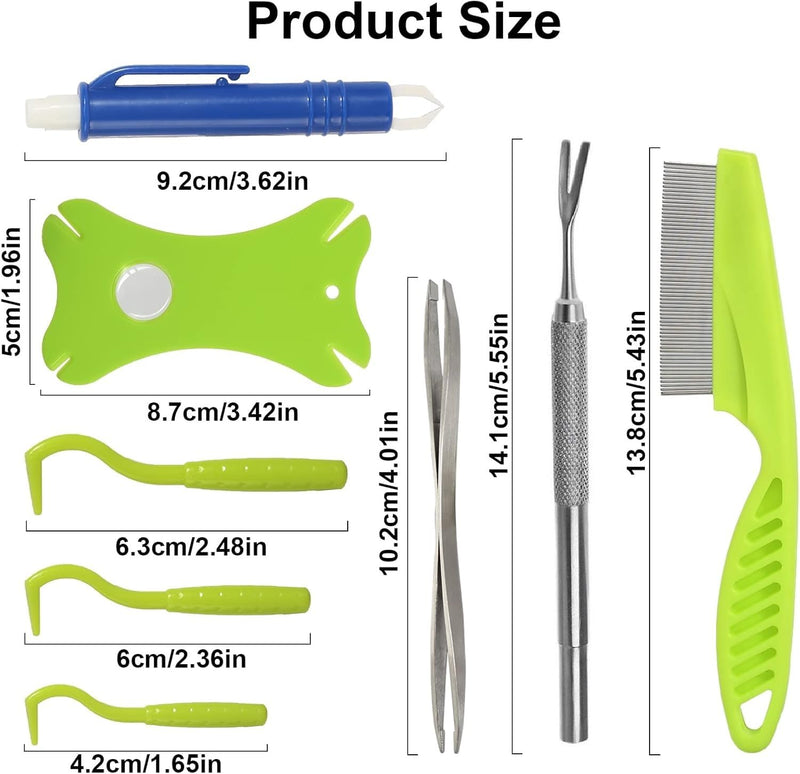 Tick Removal Tool 8 in 1 with Storage Box, Tick Tweezers, Flea Comb, Magnifying Glass, Dog Tick Remover Tool Tick Removal Kit Tick Removal Tool for Dogs Cats Pet Tick Comb (Tick Removal Tool 8 in 1) Tick Removal Tool 8 in 1 - PawsPlanet Australia