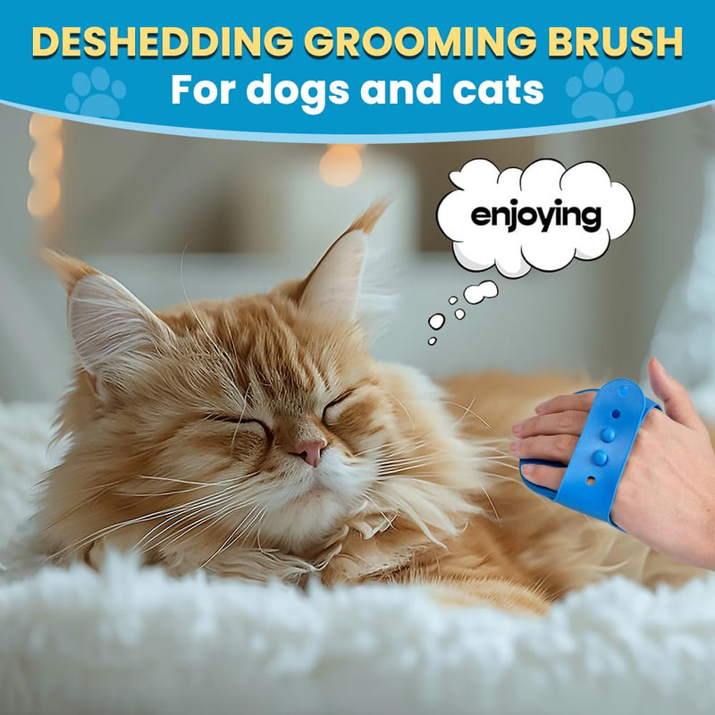 3PCS Dog Bath Brush | Dog Scrubber for Bath | Dog Shampoo Brush | Dog Washing/Shower Brush, Suitable for Short/Long Haired Dogs, Dog Brush for Shedding, Bathing, Massaging & Grooming (Blue Blue Green) - PawsPlanet Australia