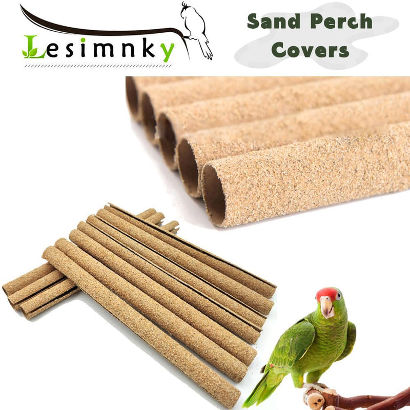 30PCS Birds Perch Covers, Sand Perch for Bird Cage Platform Accessories Bird Perch Covers Sandpaper Sand Perch Covers for Parakeets Canaries Finches & Small Birds - PawsPlanet Australia