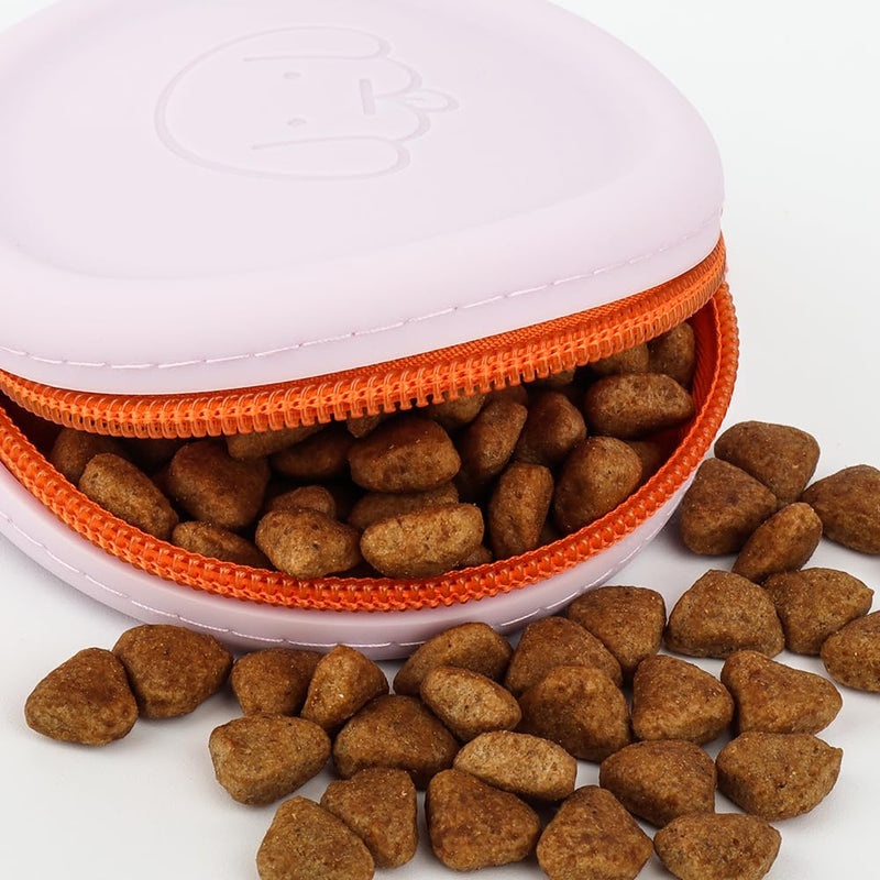 WALLFID Silicone Dog Treat Pouch Small Bag,with Pet Training Clicker,Walking Bag for Dog and Cat, Pocket Size, Easy to Clean, Odorless, Zipper Design,Moisture-Proof,Travel Walking Bag.(Sky Blue) Sky Blue 1PCS - PawsPlanet Australia