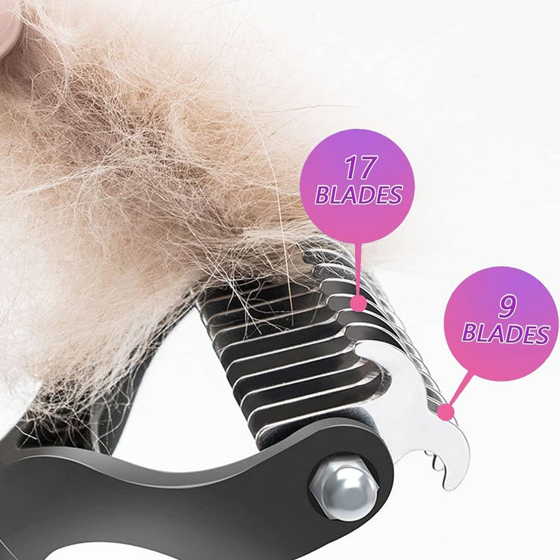 Cat Grooming Kit - 2 Pack Deshedding Brush for Indoor Cats, Shedding & Pet Hair Removal - Suitable for Dogs, Horses - Professional Slicker Brush - PawsPlanet Australia