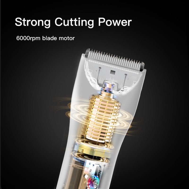 Handy & Powerful Long Lasting Pet Electric Hair Trimmer Kits Waterproof Cordless Rechargeable Grooming Shavers for Small Dogs and Cats Lglt006 White-air - PawsPlanet Australia