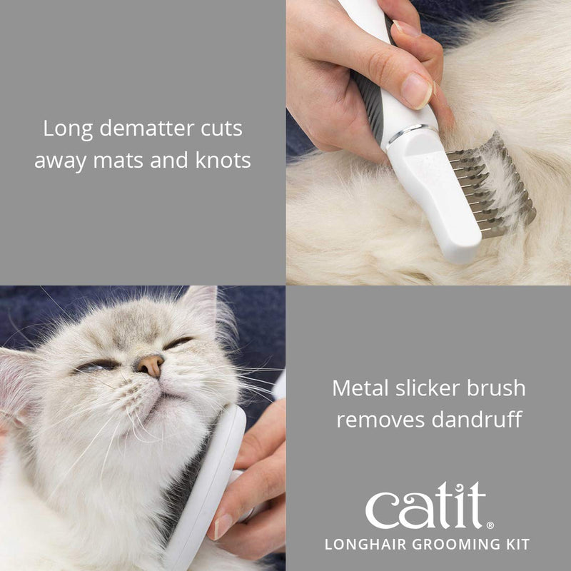 Catit 2.0 Longhair Grooming Kit Long hair - PawsPlanet Australia