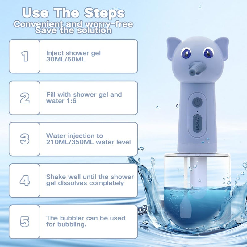 Mesen Electric Dog Cleaning Foam Machine for Dog and Cat Bathing, Automatic Dogs Soap Dispenser for Bath, Rechargeable Pet Shampoo Mixing Bottle for Pet Bathing, Bathroom, Toilet Cleaning