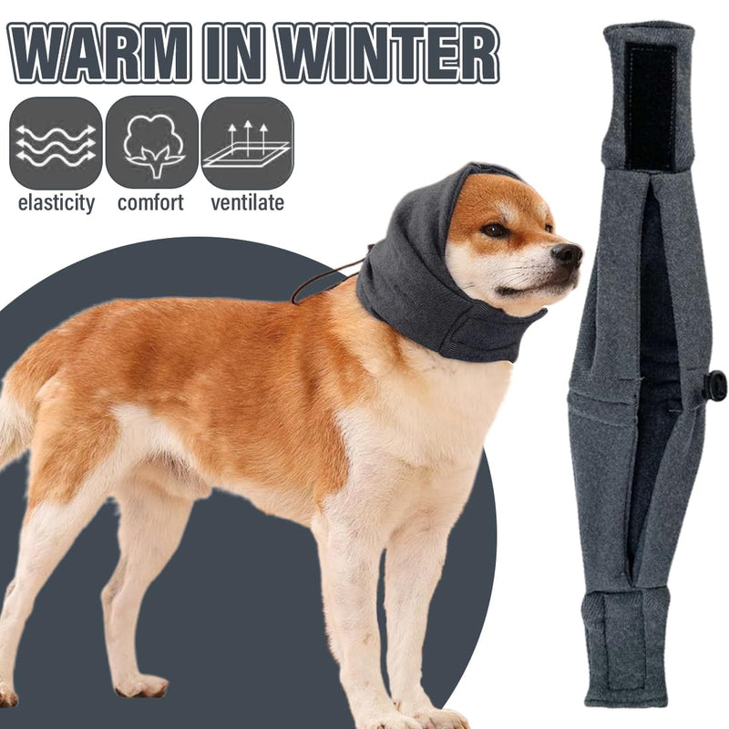 Earmuffs for Dogs, Dog Earmuffs, Dog Earmuffs for Noise Reduction, Dog Hearing Protection, Soothing Hood, for Relieving Anxiety in Dogs, Grey, M