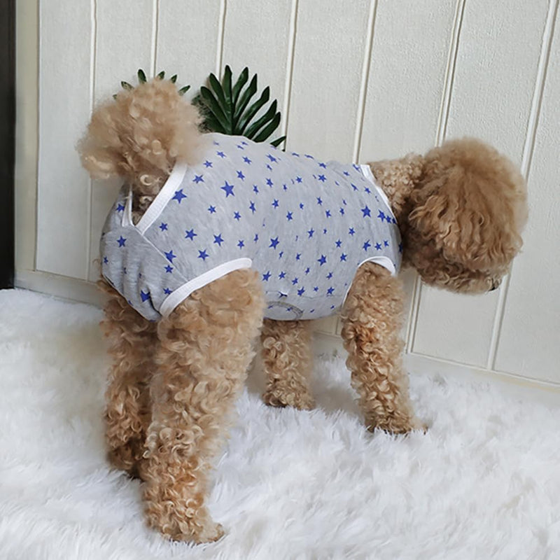 Dog Surgical Recovery Suit, Spay Recovery Suit for Small Medium Dog, Post Surgery Dog Onesie for Male Female Puppy (Grey Stars-XXS) XX-Small Grey Stars - PawsPlanet Australia