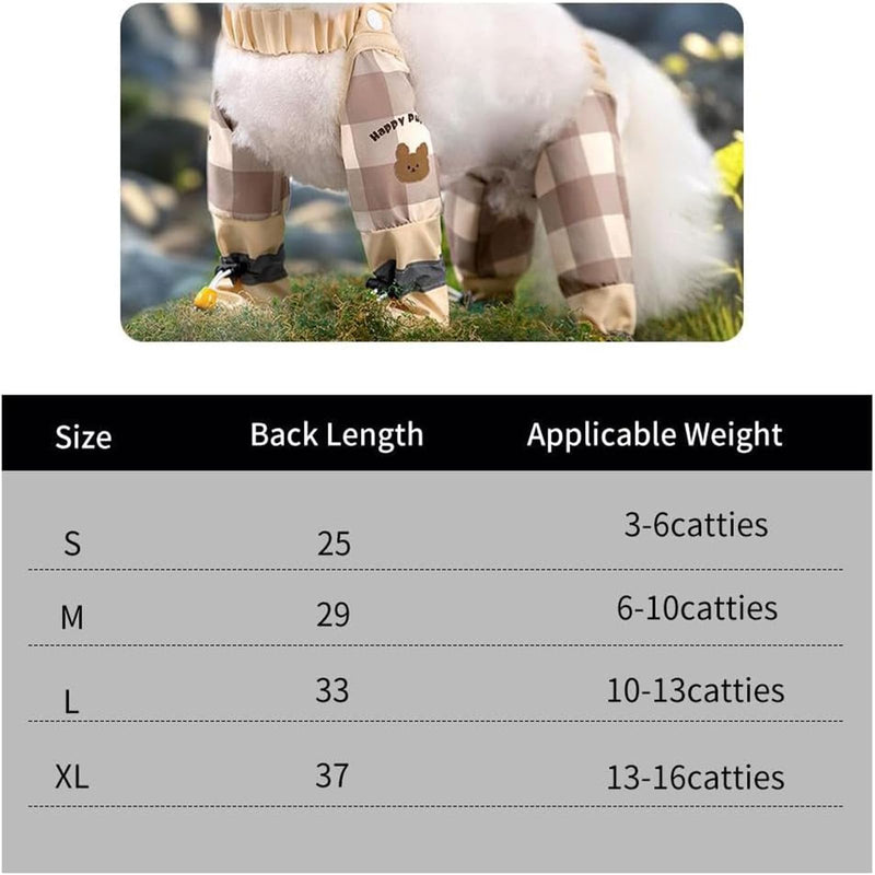Anti Dirt Pants for Dogs Outdoor Dust-Proof Dog Pants Waterproof Boot Rain Boots with Suspender Anti-Slip Dog Paw Protector Shoes Adjustable Anti-Slip Boots for Small Dogs Walking Hiking (M) M
