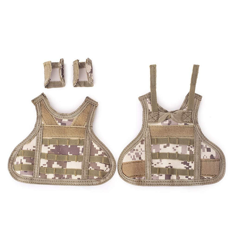 Ferret Clothes Small Animals Harness Military Style Adjustable Shoulder Straps Soft Mesh Comfort Durable Nylon Padded Vest Ferret Guinea Pig Hamster Bunny Kitten Puppy Small Pet Clothes Accessory Desert - PawsPlanet Australia