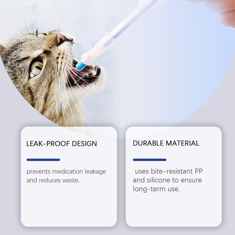 Pill dispenser for cats | Feeding tool to prevent pets from spilling | Tablet dispenser for puppies | Home, accommodation, travel, training, camping, liquid, paste, etc.