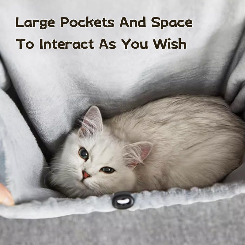 La La Pet® Adjustable Cat Apron Carrier with Holes Pet Carrier Sleeping Bag Pet Carrier Sling Cat Carrier Bag Cat Carrier Pouch for Small Sized Animals - PawsPlanet Australia