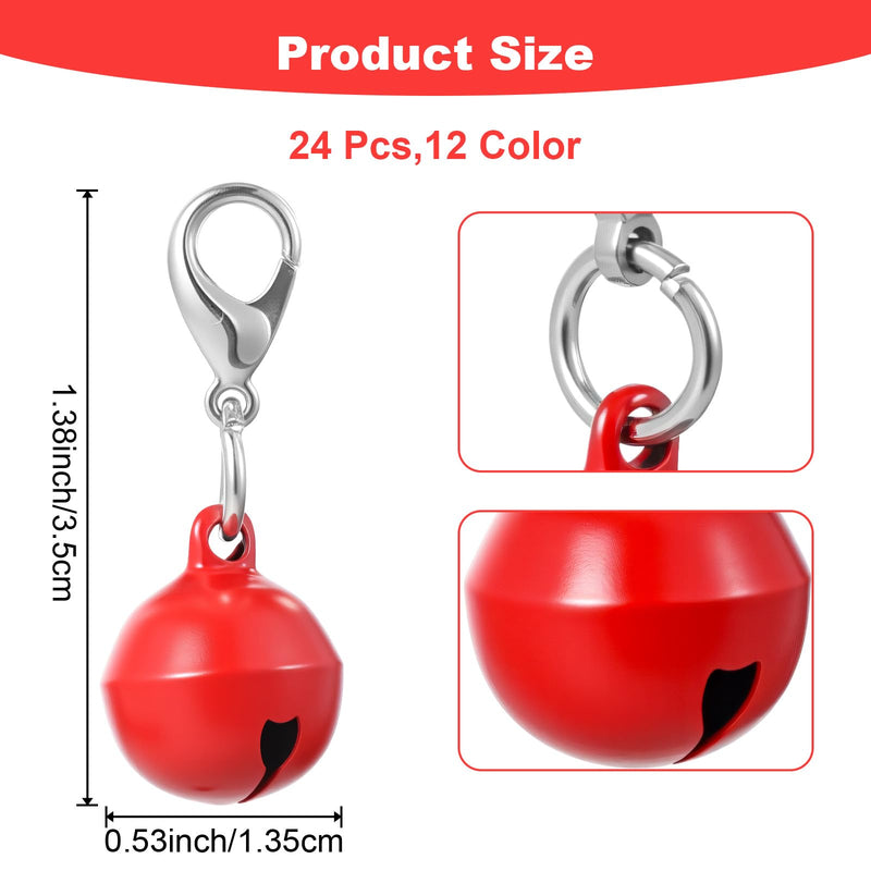 24pcs Cat Bell for Cat Collar, Small Dog Collar Bells, Metal Small Pet Puppy Bell for Pet Cats Dog Collars Charms Accessories - PawsPlanet Australia