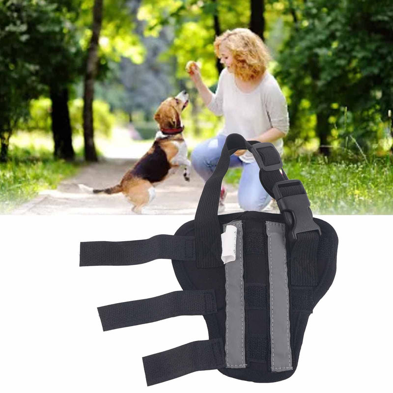 Naroote Dog Brace Hind Leg, Dog Knee Brace Dog Leg Braces For Back Leg Puppy Rear Leg Protector Stable Support Knee Pads For Surgery Recovery, Black (XXS)