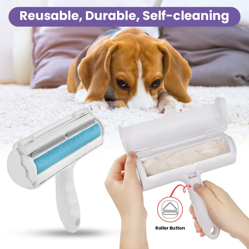The GoClick Roller Pet Hair Removal Tool effortlessly removes dog and cat hair from furniture, clothes, and more. Durable, easy to use, and built for a cleaner, fur-free home. - PawsPlanet Australia
