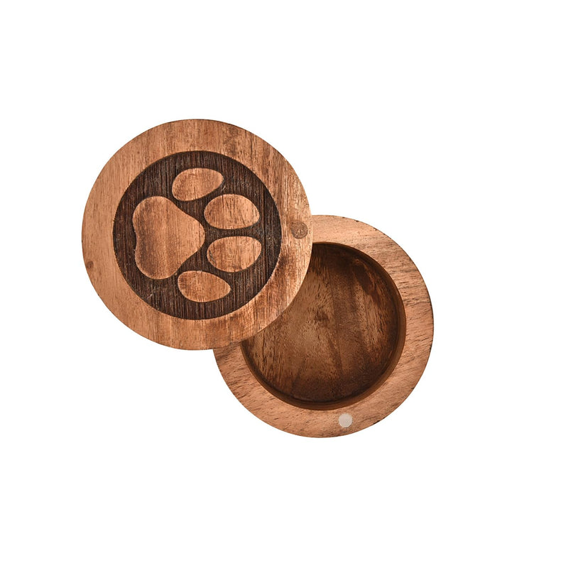 Acacia Wood Decorative Urns Funeral Cremation Urn for Ashes for Dogs, Pet Urns for Cats (3.5" x 3.5" x 2.5") - PawsPlanet Australia