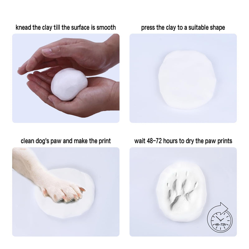 Pet Paw Print Kit with Picture Frame Shadow Box 5x7 for Dogs and Cats Pet Clay Paw Print Impression Kit Keepsake Pet Loss Memorial Sympathy and Remembrance Gifts for Dog Lovers - PawsPlanet Australia