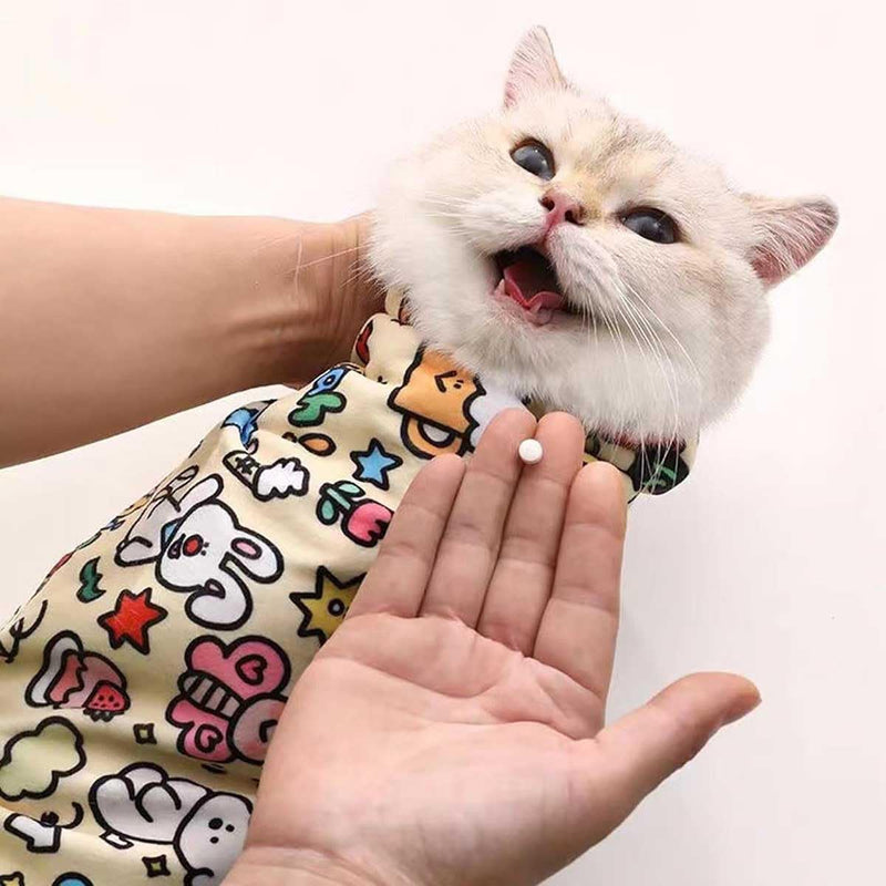 Cat Grooming Wrap, Anti-Bite Cat Wrap for Cutting Nails Cat Restraint for Nail Clipping Fabric for Cats Restraint Bag Cat Grooming Bag Cat Nail Trimming Restraint Wrap Medium - PawsPlanet Australia