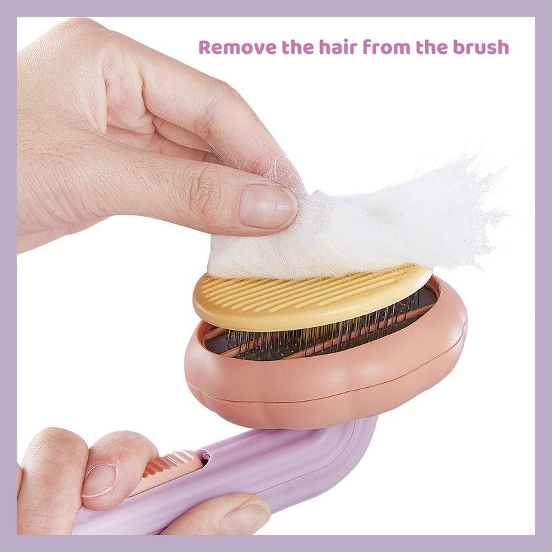 Self-Cleaning Pet Brush Grooming Comb for Cats Dogs Hair Shedding Tools for Tangled Hair Removing Cleaning Massage - PawsPlanet Australia