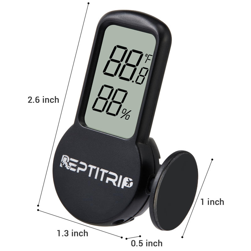 Reptile Thermometer, Hygrometer for Reptile Tank, Hygrometer Thermometer with Digital LCD Display, Support for Fahrenheit and Celsius, with Two Batteries - PawsPlanet Australia