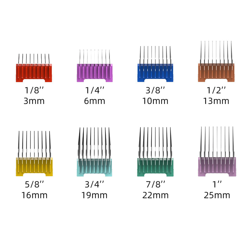 Animal Stainless Steel Clip Attachment Guide Comb Set for 5-in-1 Detachable Blade Pet, Dog and Cat Clippers (Not compatible with A5 style Detachable Blade) - PawsPlanet Australia