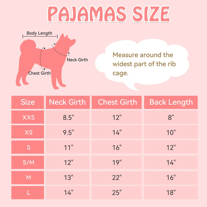 Fuzzy Dog Pajamas Turtleneck Dog Clothes Warm Soft Cozy Lightweight Dog Pjs Dog Sweaters for Small Dogs(Pink-S/M) Small/Medium Pink - PawsPlanet Australia